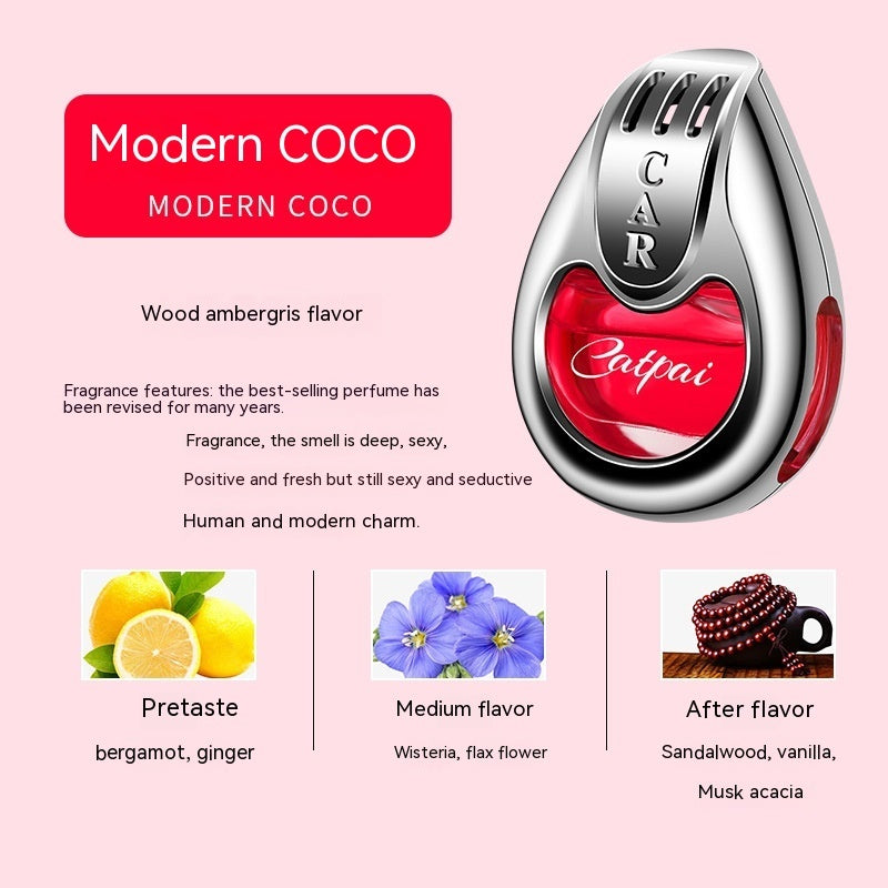 Car Vent Water Drop Shape Perfume Aromatherapy Red Modern COCO 1PC