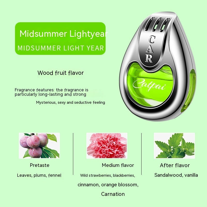 Car Vent Water Drop Shape Perfume Aromatherapy Green Summer Light Year 1PC