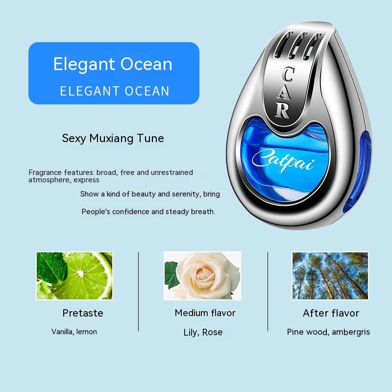 Car Vent Water Drop Shape Perfume Aromatherapy Blue Elegant Ocean 1PC