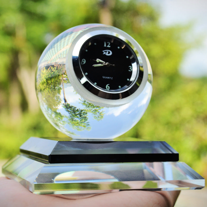 Car Perfume - Crystal Ball With Clock and Stand
